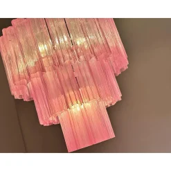 Fuchsia Tronchi Murano Glas Kronleuchter von Simoeng für Simoeng