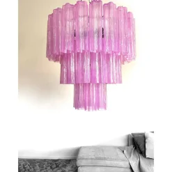 Fuchsia Tronchi Murano Glas Kronleuchter von Simoeng für Simoeng