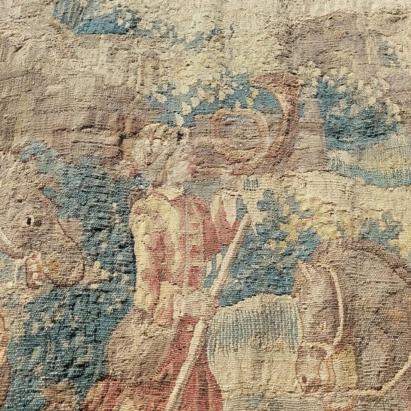 Galant Procession Wollteppich, 18. Jh