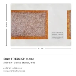 Galerie Stadler Poster von Ernst Friedlich, 1983