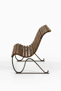 Gartensofa aus Gusseisen & Holz, 1940er