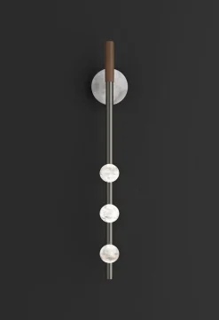 Gebürstete Demetra Wandlampe in Schwarz von Alabastro Italiano