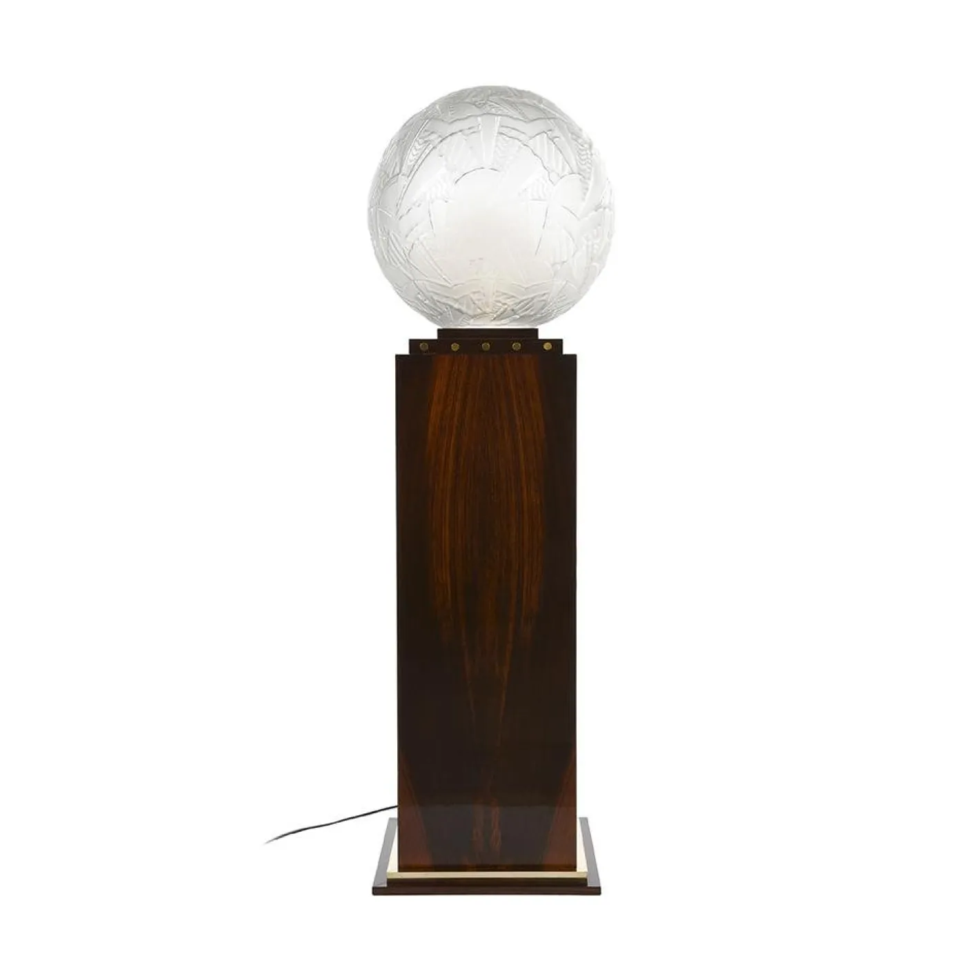Geformte Glaskugel auf Maßgeschneiderter Leuchtsäule von Sabino