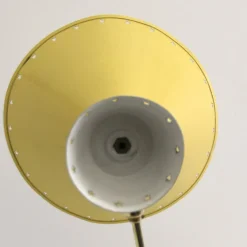 Gelbe Diabolo Wandlampe mit Gelenk von Rene Mathieu für Lunel, 1950er