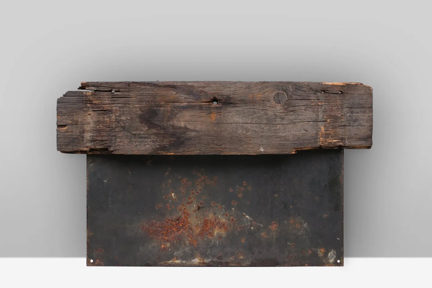Gelb emailliertes deutsches Vintage Schild, 1900