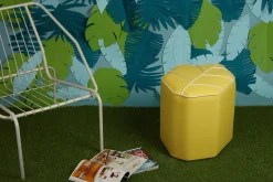 Gelber Outdoor Leaf Sitzpouf von Nicolette de Waart für Design by Nico