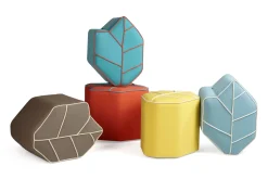 Gelber Outdoor Leaf Sitzpouf von Nicolette de Waart für Design by Nico