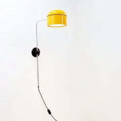 Gelbe Space Age Wandlampe von Arnold Berges für Staff Germany, 1970er