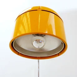 Gelbe Space Age Wandlampe von Arnold Berges für Staff Germany, 1970er
