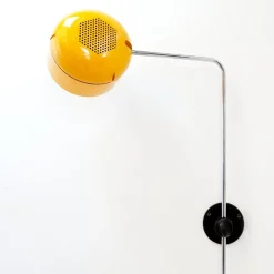 Gelbe Space Age Wandlampe von Arnold Berges für Staff Germany, 1970er