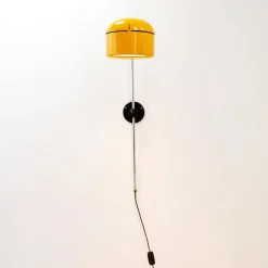 Gelbe Space Age Wandlampe von Arnold Berges für Staff Germany, 1970er