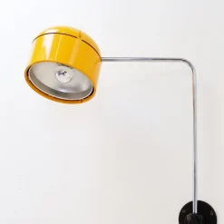 Gelbe Space Age Wandlampe von Arnold Berges für Staff Germany, 1970er
