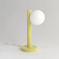Gelbe Tube with Globes and Cones Schreibtischlampe von Atelier Areti