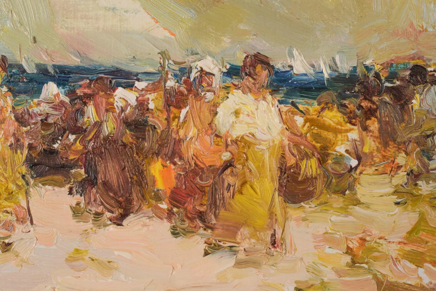 Gemälde der Strandszene von Luis Giner Bueno