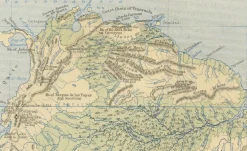 Geologische Karte der südamerikanischen Berge und Täler von AK Johnston, 1852