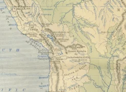 Geologische Karte der südamerikanischen Berge und Täler von AK Johnston, 1852