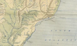 Geologische Karte der südamerikanischen Berge und Täler von AK Johnston, 1852
