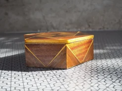 Geometrischer Mid-Century Blumentopf, Box 1960er