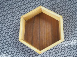 Geometrischer Mid-Century Blumentopf, Box 1960er