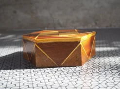 Geometrischer Mid-Century Blumentopf, Box 1960er