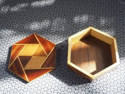 Geometrischer Mid-Century Blumentopf, Box 1960er