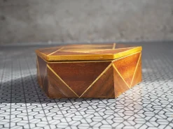 Geometrischer Mid-Century Blumentopf, Box 1960er