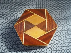 Geometrischer Mid-Century Blumentopf, Box 1960er