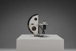 Geometrische Tischlampe aus Metall & Chrom von Esperia, Italien, 1970er