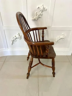 George III Childs Windsor Stuhl aus Eibenholz, 1800er