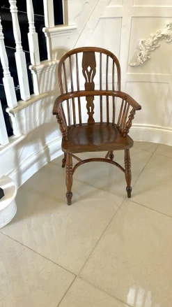 George III Childs Windsor Stuhl aus Eibenholz, 1800er