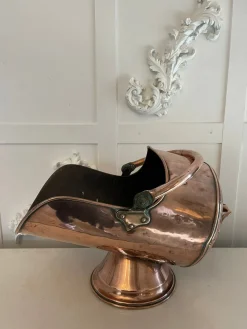 George III Coal Scuttle aus Kupfer, 1800er