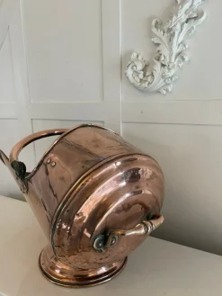 George III Coal Scuttle aus Kupfer, 1800er