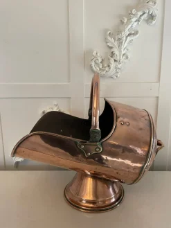 George III Coal Scuttle aus Kupfer, 1800er