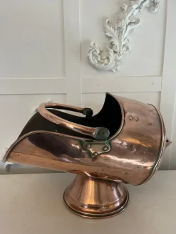 George III Coal Scuttle aus Kupfer, 1800er
