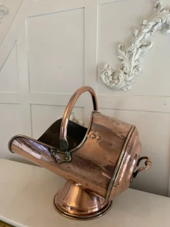 George III Coal Scuttle aus Kupfer, 1800er