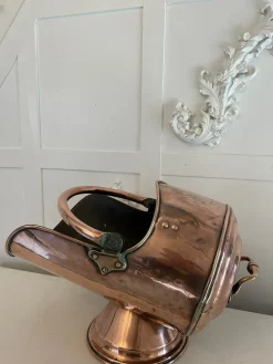 George III Coal Scuttle aus Kupfer, 1800er