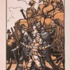 Georges Bruyer, The Migration, Original Holzschnitt, frühes 20. Jh