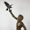 Georges Marie Valentin Bareau, Der Falkner, Ende 1800, Bronze