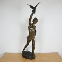 Georges Marie Valentin Bareau, Der Falkner, Ende 1800, Bronze
