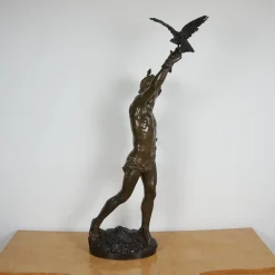 Georges Marie Valentin Bareau, Der Falkner, Ende 1800, Bronze
