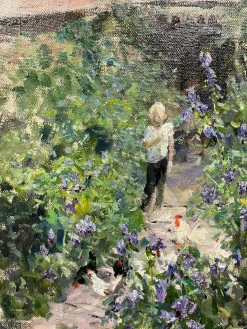 Georgij Moroz, In the Garden, Ölgemälde, 2001