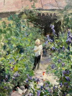 Georgij Moroz, In the Garden, Ölgemälde, 2001