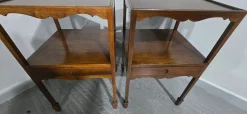 Georgische Nachttischlampen aus Mahagoni, 1920, 2er Set