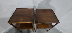 Georgische Nachttischlampen aus Mahagoni, 1920, 2er Set