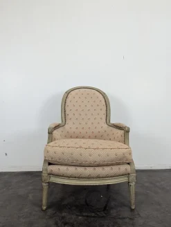 Gepolsterter Louis XVI Bergère Armlehnstuhl