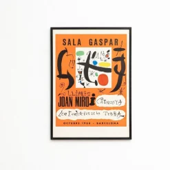 Gerahmtes Joan Miró Abstract Composition Color Poster, 1970