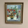 Gerda Tougaard, Blumenstillleben, 1960er, Öl auf Holz, gerahmt