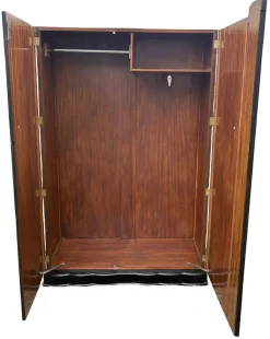 Geriffelter Art Deco Kleiderschrank, 1930