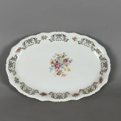 Geschirrservice aus Porzellan mit goldenen Blumen von Bavaria Theresia, 1960er, 39er Set