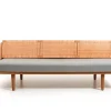 GE-258 Tagesbett aus Eiche & Rohrgeflecht von Hans J. Wegner für Getama, 1950er